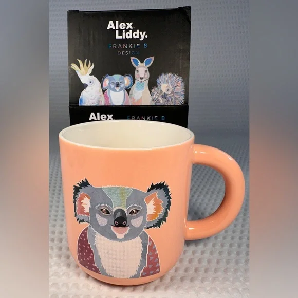 Sky Chain Trading Ltd | Dining | Coral Mug Gray Pixelated Australian Koala  Coffee Tea Cup Alex Liddy Frankie B | Poshmark